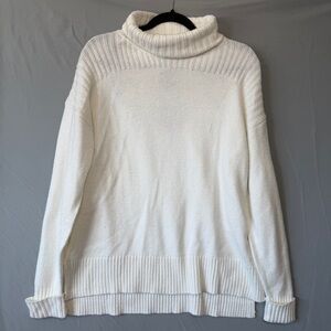 Renuar Womens Turtleneck Long Sleeve Pullover Knit Sweater Top Size M Cream NWT